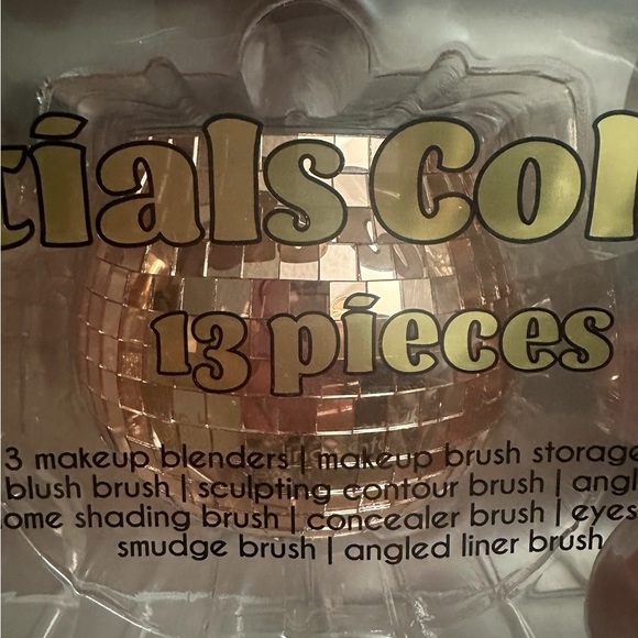 essential collection Disco bling make up brush kit 13 piece new & sealed Gold - Picture 9 of 12